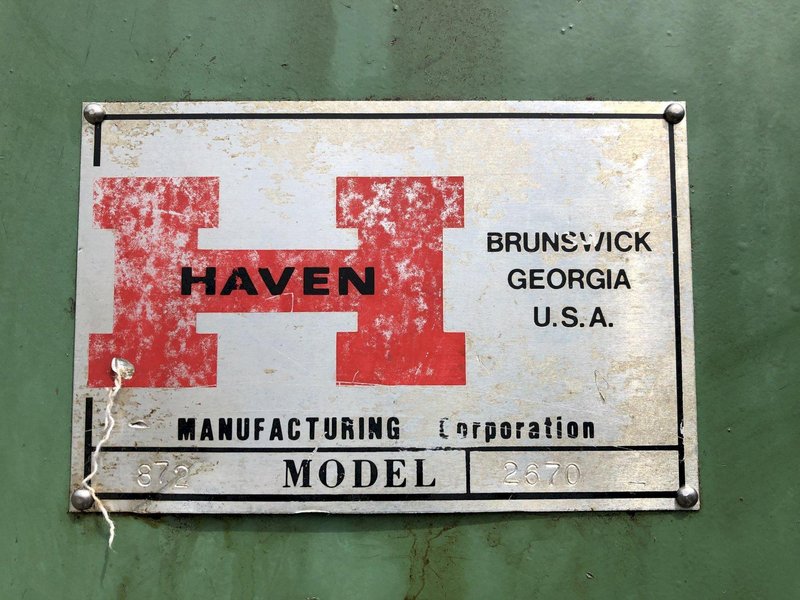 3&#039;&#039; X 0.135&#039;&#039; HAVEN MODEL 872 TUBE RE-CUT CUTOFF MACHINE: STOCK 15019
