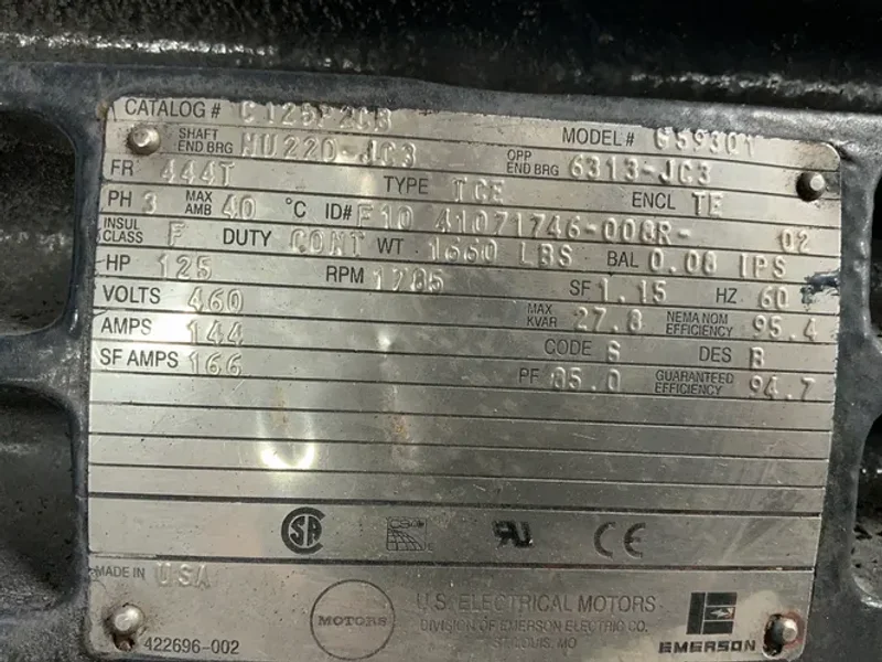 EMERSON 126 HP MOTOR   -  659301