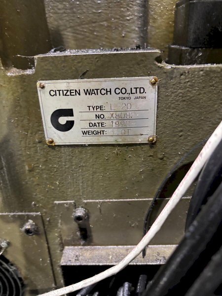 1993 CITIZEN MODEL #L-20 SWISS CNC LATHE : YOBRO #25106