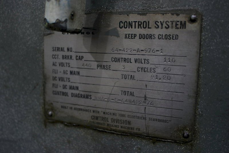 CINCINNATI VERCI POWER VERTICAL MILL: STOCK #75834