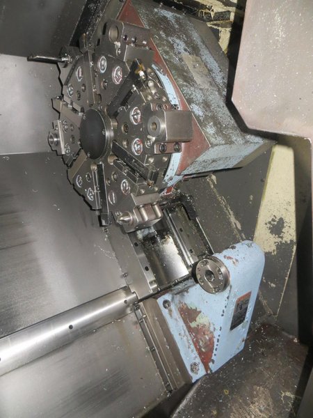 Kia Super KiaTurn 15 CNC Turning Center with Yasnac J50L CNC Control, 6&quot; 3-Jaw Chuck, Tool Setter, 12-Tools, Tailstock, Chip Conveyor and MORE!- Auction Item