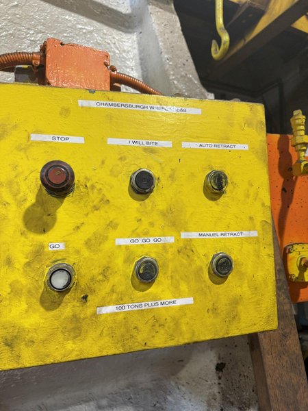 400 TON X 108&quot; CHAMBERSBURGH WHEEL PRESS. STOCK # 0889025