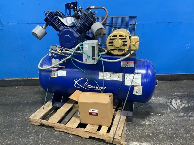 QUINCY 15 HP QT-15 HORIZONTAL COMPRESSOR  -  2153DS12HCA46