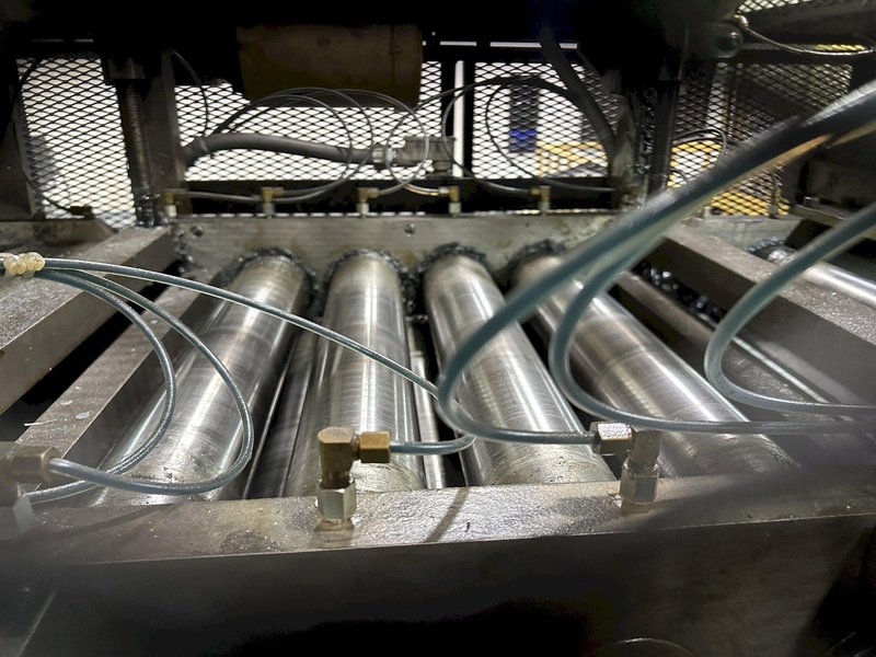 220 TON AIDA #NCI-200(2) PRESS LINE, COMPLETE WITH CWP SPACE-SAVER COIL FEED LINE: STOCK #22209