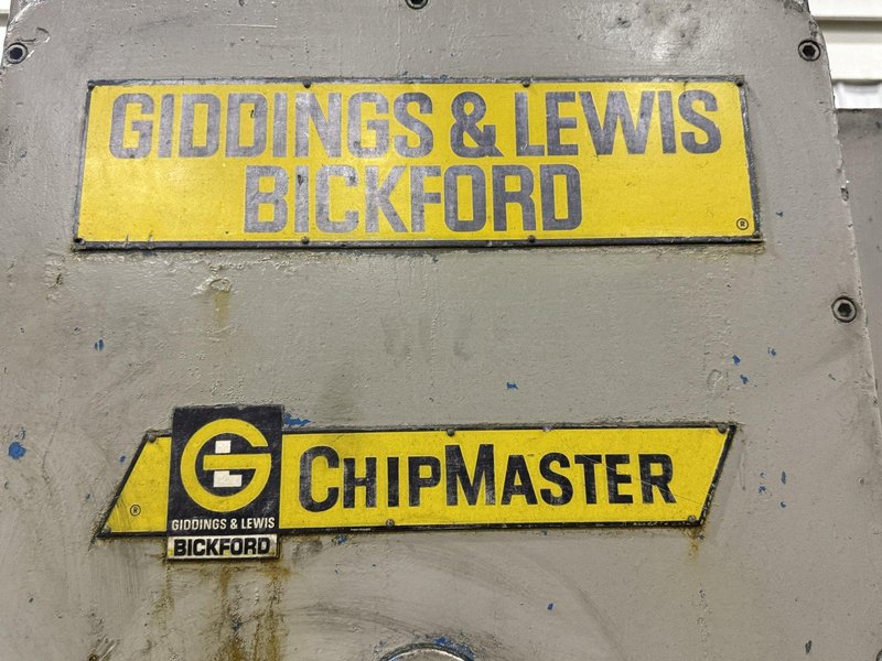 8&#039; ARM x 19&quot; GIDDINGS &amp; LEWIS MODEL #956-CHIPMASTER RADIAL ARM DRILL ON 360° T-SLOTTED BASE: STOCK #23546