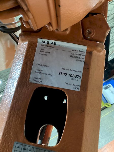 ABB IRB 2600 M2004 Robot w/ IRC5 Controls, Missing Cable Set USED