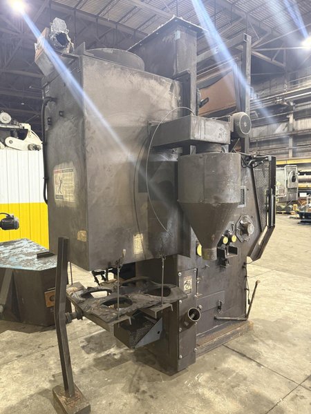 6 CU FT WHEELABRATOR MODEL #WTB-6.0 RUBBER BELT TUMBLE TYPE SHOT BLAST MACHINE: YOBRO #24278