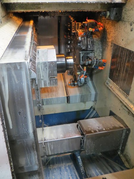 Miyano LZ-01R 2-Axis CNC Chucker Lathe, Fanuc 21i-T Control, Collet Chuck, 12-Station Turret with Live Milling Capability- Auction Item