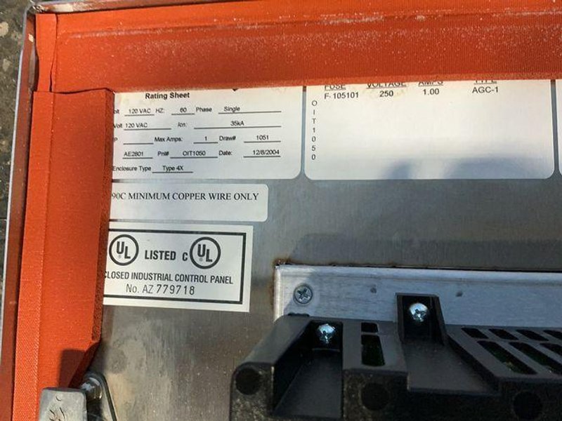 ALLEN-BRADLEY, TRICORE AEA CONTROL PANEL BOX WITH PANELVIEW 600 READOUT  -  PANELVIEW 600