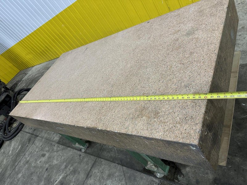 96&quot; X 48&quot; X 10&quot; STARRETT PINK GRANITE SURFACE PLATE &amp; STAND: STOCK #22917