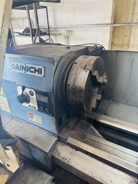 157.5″ Dainichi DL75x400 Engine Lathe, 1996 – Fanuc CNC Control, Tailstock, Steady Rests