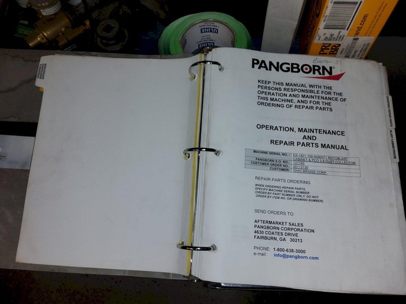 4 WHEEL PANGBORN MODEL #ES-1821-109 ROTOBLAST STRUCTURAL STEEL BLAST MACHINE: YOBRO #24788