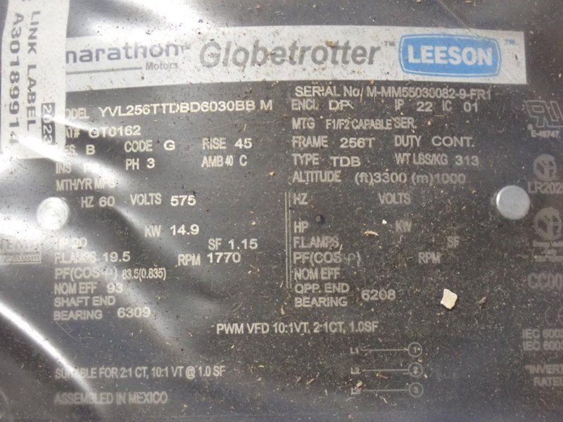 MARATHON MOTORS 20 HP MOTOR  -  256TTDBD6030
