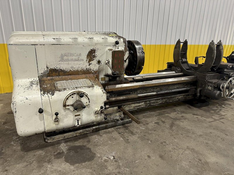 32" X 168" AMERICAN PACEMAKER HEAVY DUTY ENGINE LATHE, 3" HOLE: STOCK #20075