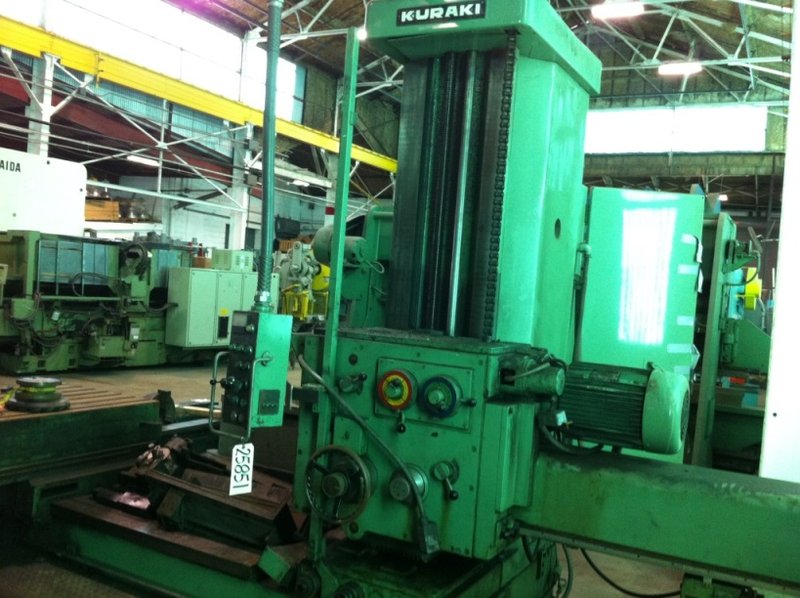 4&quot; KURAKI Horizontal Boring Mill, No. KBT-101, 35&quot; x 67&quot; Table, 48&quot; Vertical, Facing Head, 15 HP