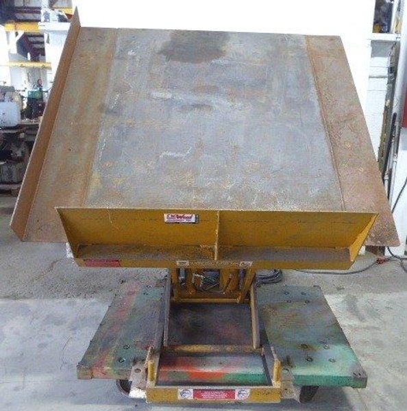6000 Lb. ECOA Hydraulic Lift/Tilt Table, 60" x 65" Platform, 10" Lowered, Pendant