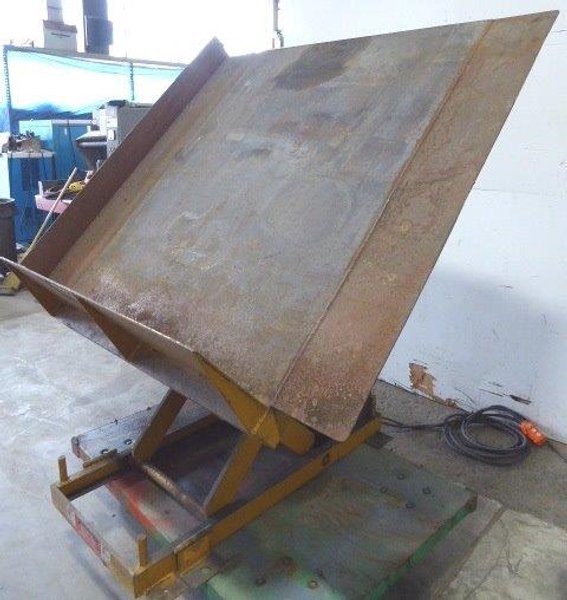 6000 Lb. ECOA Hydraulic Lift/Tilt Table, 60" x 65" Platform, 10" Lowered, Pendant