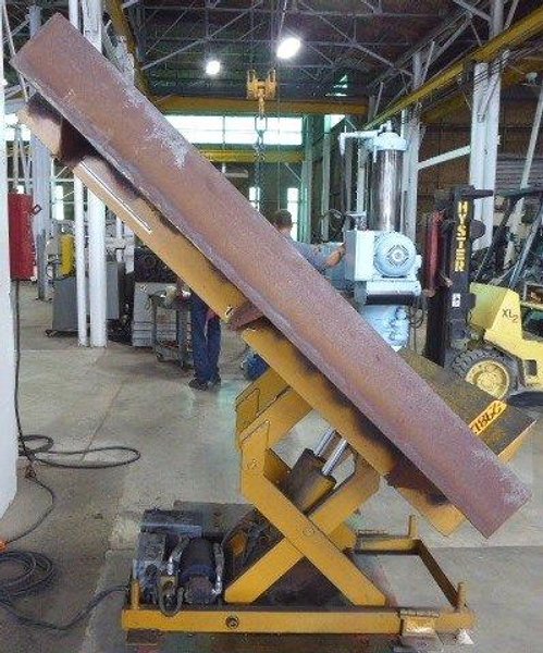 6000 Lb. ECOA Hydraulic Lift/Tilt Table, 60" x 65" Platform, 10" Lowered, Pendant