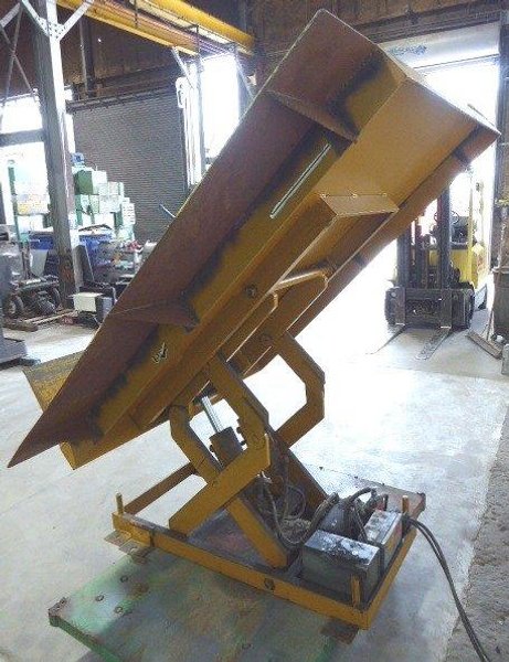 6000 Lb. ECOA Hydraulic Lift/Tilt Table, 60" x 65" Platform, 10" Lowered, Pendant