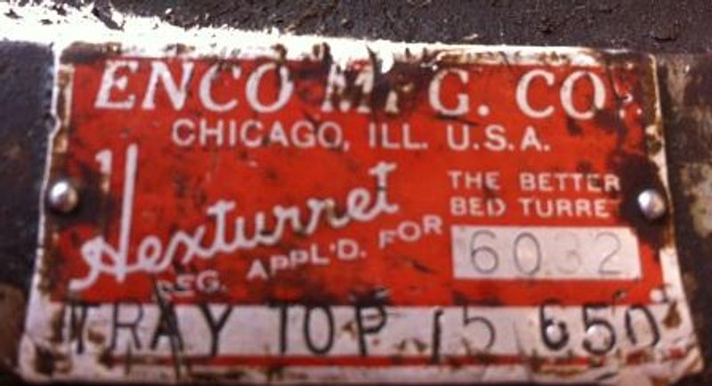 TURRET ATTACHMENT, 6 POS. FITS 18&quot; SWING LATHE