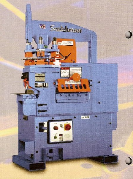 4&quot; x 4&quot; x 3/8&quot; Scotchman Hydraulic Ironworker 5014-ET, 50 Ton, 3-Station Revolving Turret, New