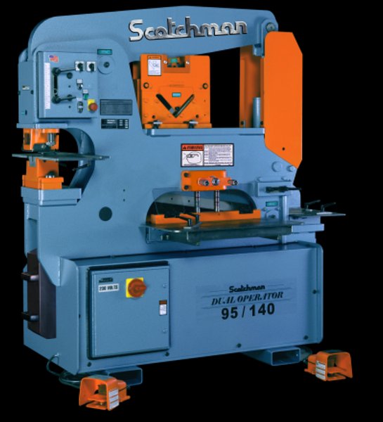 6&quot; x 6&quot; x 1/2&quot; Scotchman Hydraulic Ironworker DO 95/140-24M, 95 Ton, Dual Operator, New