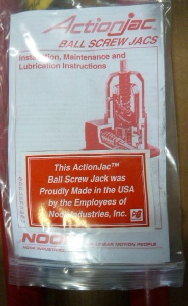 Actionjac, Ball Screw Jacs, Worm Gear Screw Jack, 1 Ton High Lead, New, (6) Available