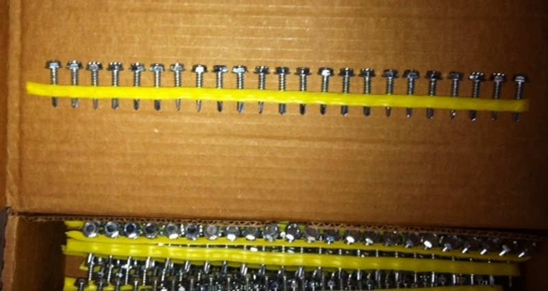 Screws,No.X1S1016, 5/16 HEX #10x1&quot;,Approx.1500 screws per box(33)Boxes Available