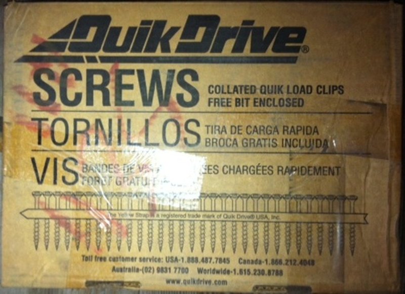 Screws,No.X1S1016, 5/16 HEX #10x1&quot;,Approx.1500 screws per box(33)Boxes Available