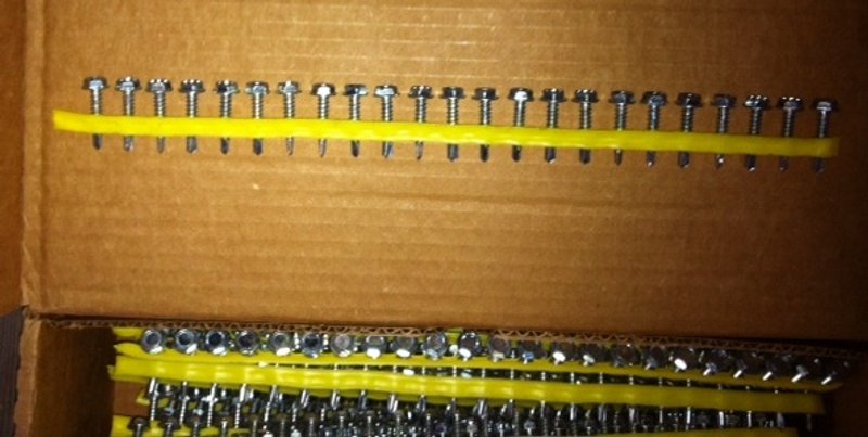 Screws,No.X1S1016, 5/16 HEX #10x1&quot;,Approx.1500 screws per box(33)Boxes Available