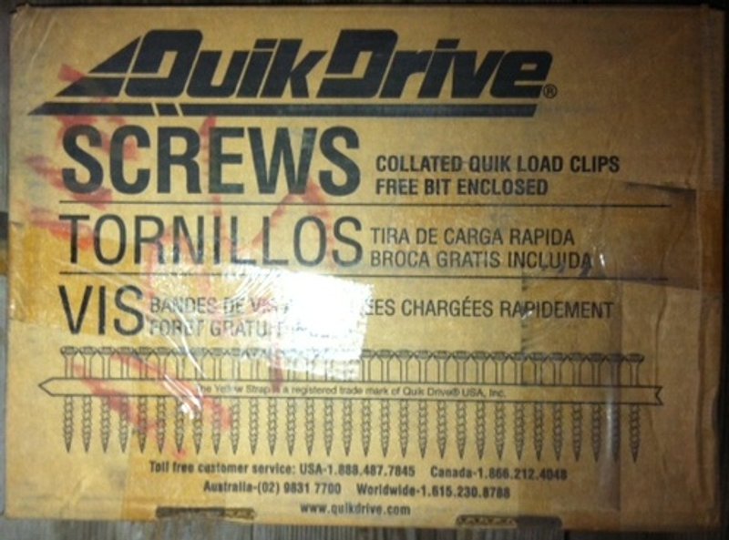 Screws,No.X1S1016, 5/16 HEX #10x1&quot;,Approx.1500 screws per box(33)Boxes Available