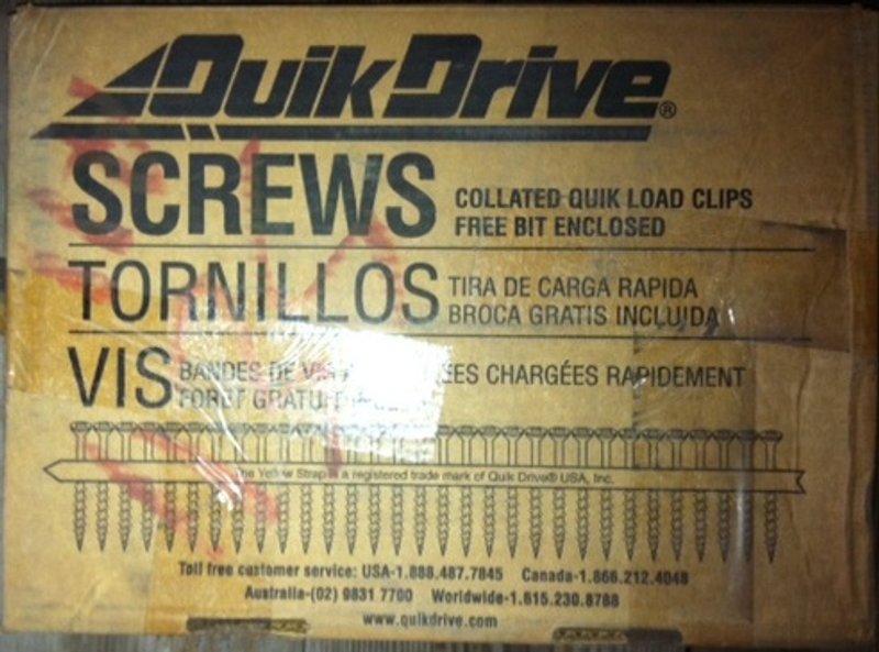 Screws,No.X1S1016, 5/16 HEX #10x1&quot;,Approx.1500 screws per box(33)Boxes Available