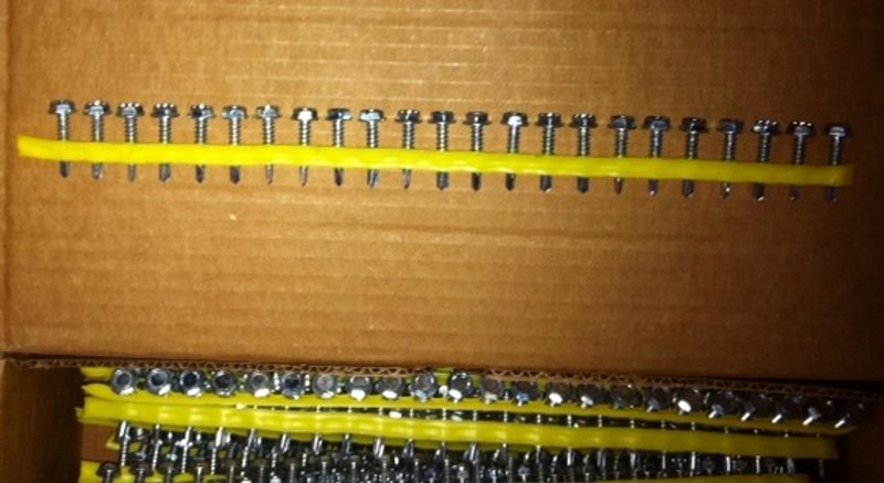 Screws,No.X1S1016, 5/16 HEX #10x1&quot;,Approx.1500 screws per box(33)Boxes Available