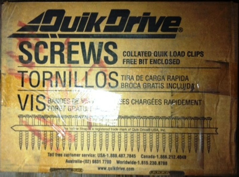 Screws,No.X1S1016, 5/16 HEX #10x1&quot;,Approx.1500 screws per box(33)Boxes Available