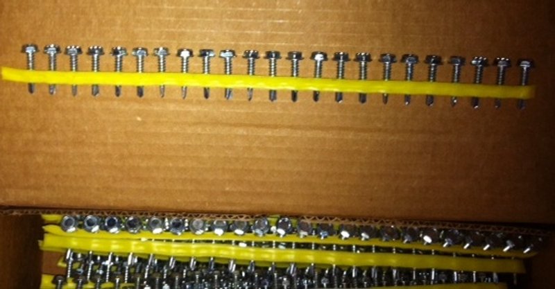 Screws,No.X1S1016, 5/16 HEX #10x1&quot;,Approx.1500 screws per box(33)Boxes Available