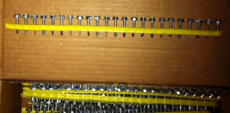 Screws,No.X1S1016, 5/16 HEX #10x1&quot;,Approx.1500 screws per box(33)Boxes Available