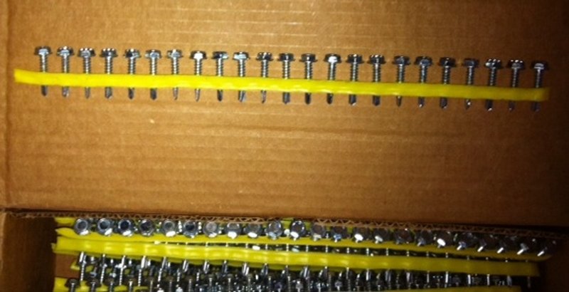 Screws,No.X1S1016, 5/16 HEX #10x1&quot;,Approx.1500 screws per box(33)Boxes Available