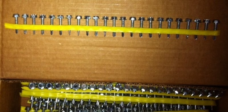 Screws,No.X1S1016, 5/16 HEX #10x1&quot;,Approx.1500 screws per box(33)Boxes Available