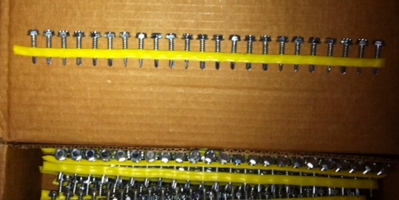 Screws,No.X1S1016, 5/16 HEX #10x1&quot;,Approx.1500 screws per box(33)Boxes Available