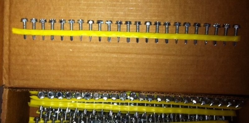 Screws,No.X1S1016, 5/16 HEX #10x1&quot;,Approx.1500 screws per box(33)Boxes Available