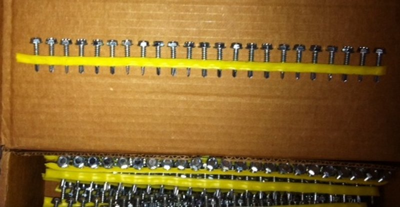 Screws,No.X1S1016, 5/16 HEX #10x1&quot;,Approx.1500 screws per box(33)Boxes Available