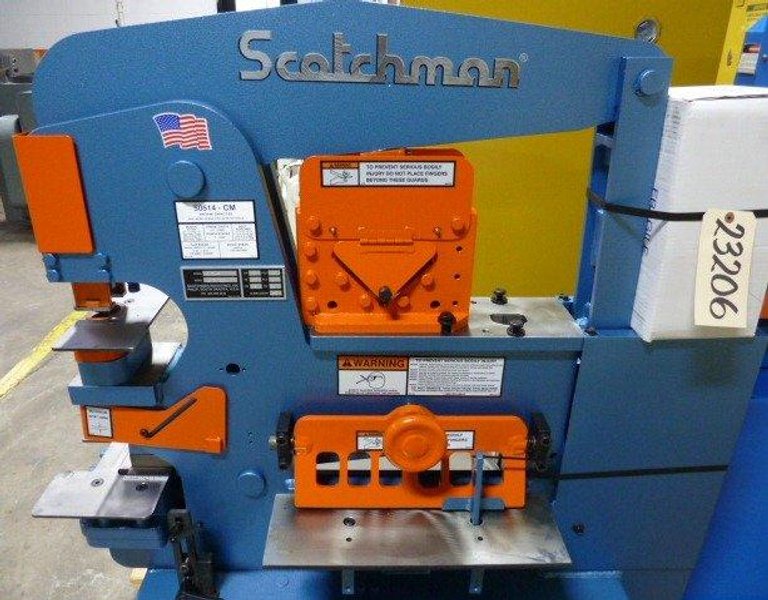 4&quot; x 4&quot; x 3/8&quot; Scotchman Hydraulic Ironworker 50514-EC, 50 Ton, Punch, Bar Shear, Notcher, New