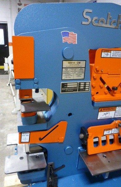 4&quot; x 4&quot; x 3/8&quot; Scotchman Hydraulic Ironworker 50514-EC, 50 Ton, Punch, Bar Shear, Notcher, New