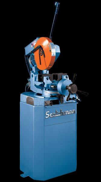14" Scotchman Cold Saw CPO 350 PK/VS , Miter, V-Speed, 2" Solids, 4" Tube, Air Vise, 5 HP, New