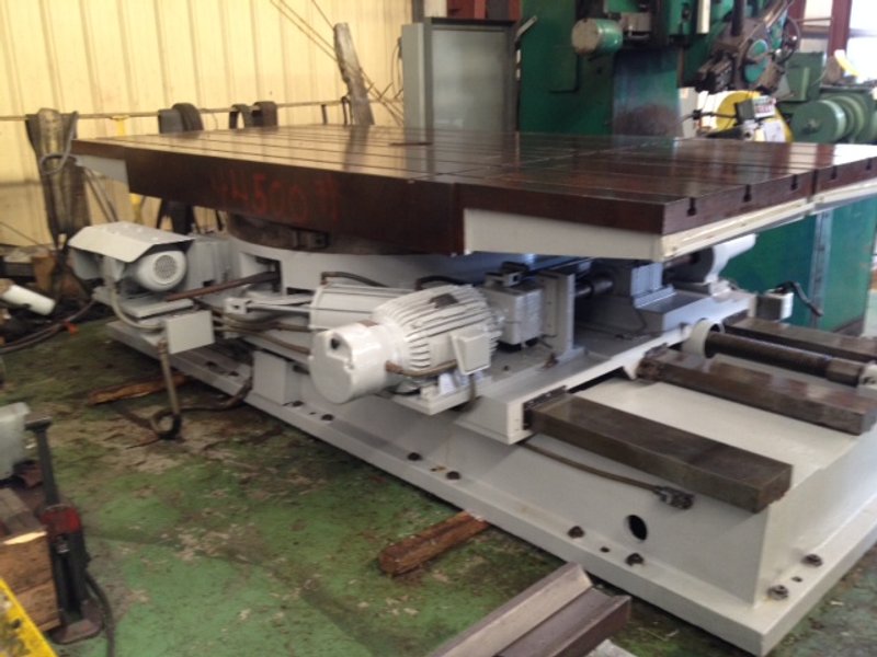 72" x 156" Cross Sliding Rotary Table, Power, 72" Travel, 9-1/2"H, (6) T-Slots