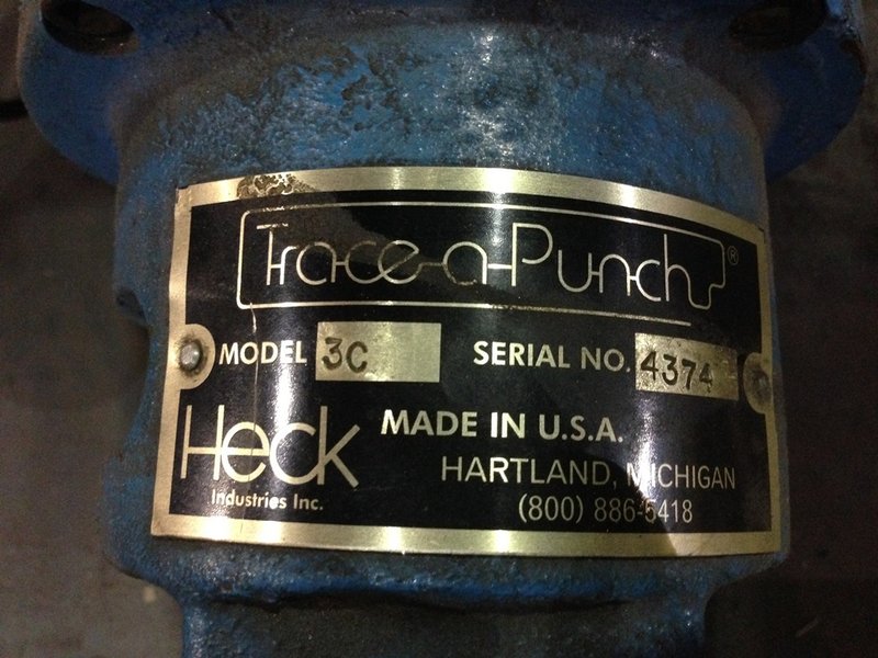 HECK, No. 3C Trace-A-Punch, Duplicating Nibbler, 1/8&quot; Capacity, 1.5 HP, 1 Phase