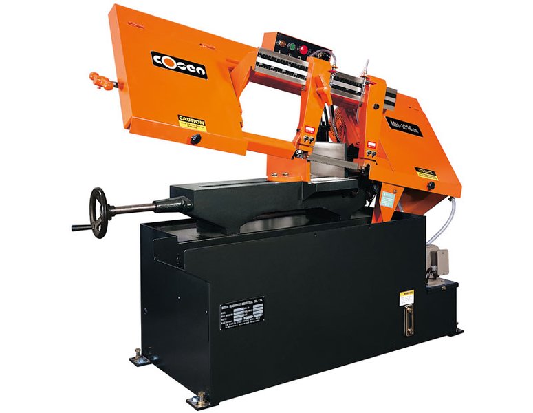 9" x 14" COSEN Horizontal Band Saw No. MH-1016JA, 10" Rounds, 1" Blade, 2 HP, New