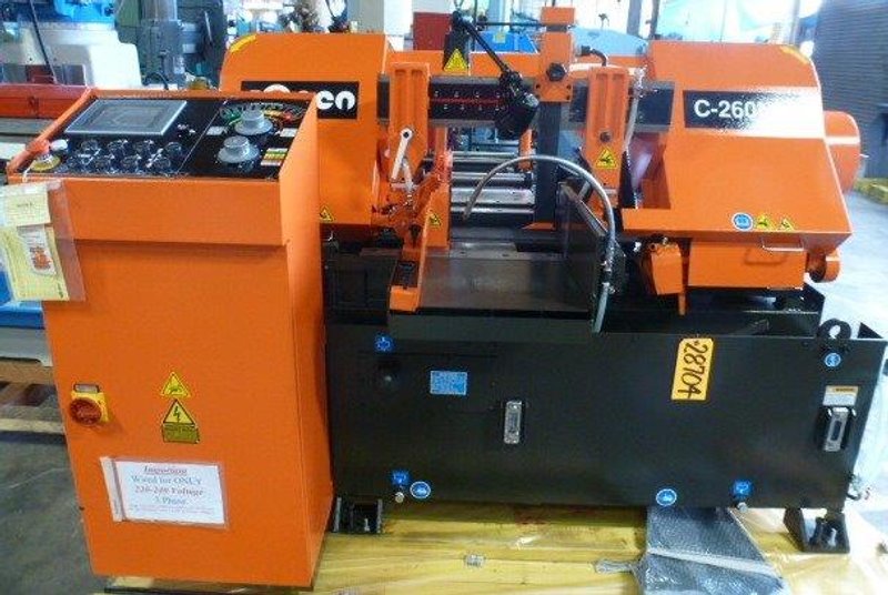 10&quot; x 10&quot; Cosen Horizontal Band Saw C-260NC, Auto. Feed, 1-1/4&quot; Blade, 5 HP, New