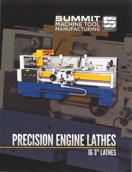 16"/25" x 80" SUMMIT Lathe, Gap Bed, 2000 RPM, Inch/mm, 3" Hole, Taper, S.R., 10 HP, New