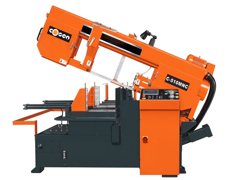 13" x 20" Cosen Horizontal Band Saw C-510MNC, 14" Rounds, Programmable Miter &amp; Auto. Feed, 1.25" Blade, 5 HP, New